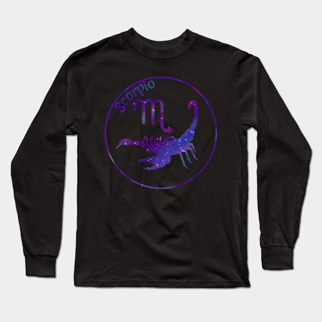 Scorpio Long Sleeve T-Shirt by asillustrator